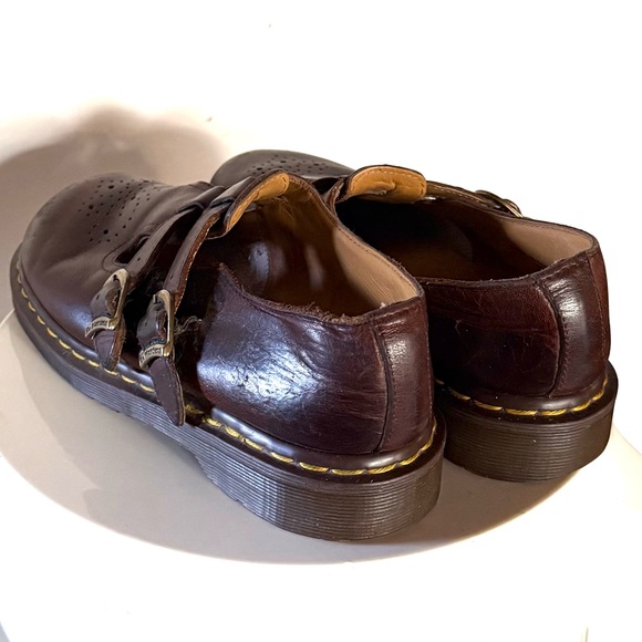 Dr. Martens Brown Leather 8065 Mary Janes Shoes - Picture 10 of 14